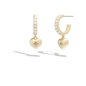 The Coach Women's Iconic Heart Huggie Earrings