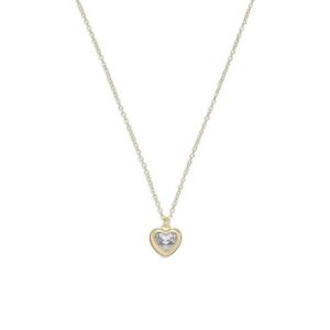 The Coach Stone Heart Short Pendant Necklace