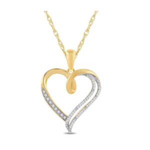 the Diamond Heart Pendant Necklace