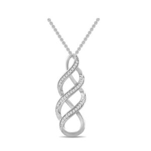 The Diamond Twist Pendant Necklace